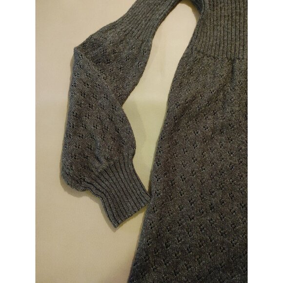 Hallhuber Trend Sweater Gray Dress Size Small Belt Loops Mohair Wool Nylon Poly - Picture 9 of 10
